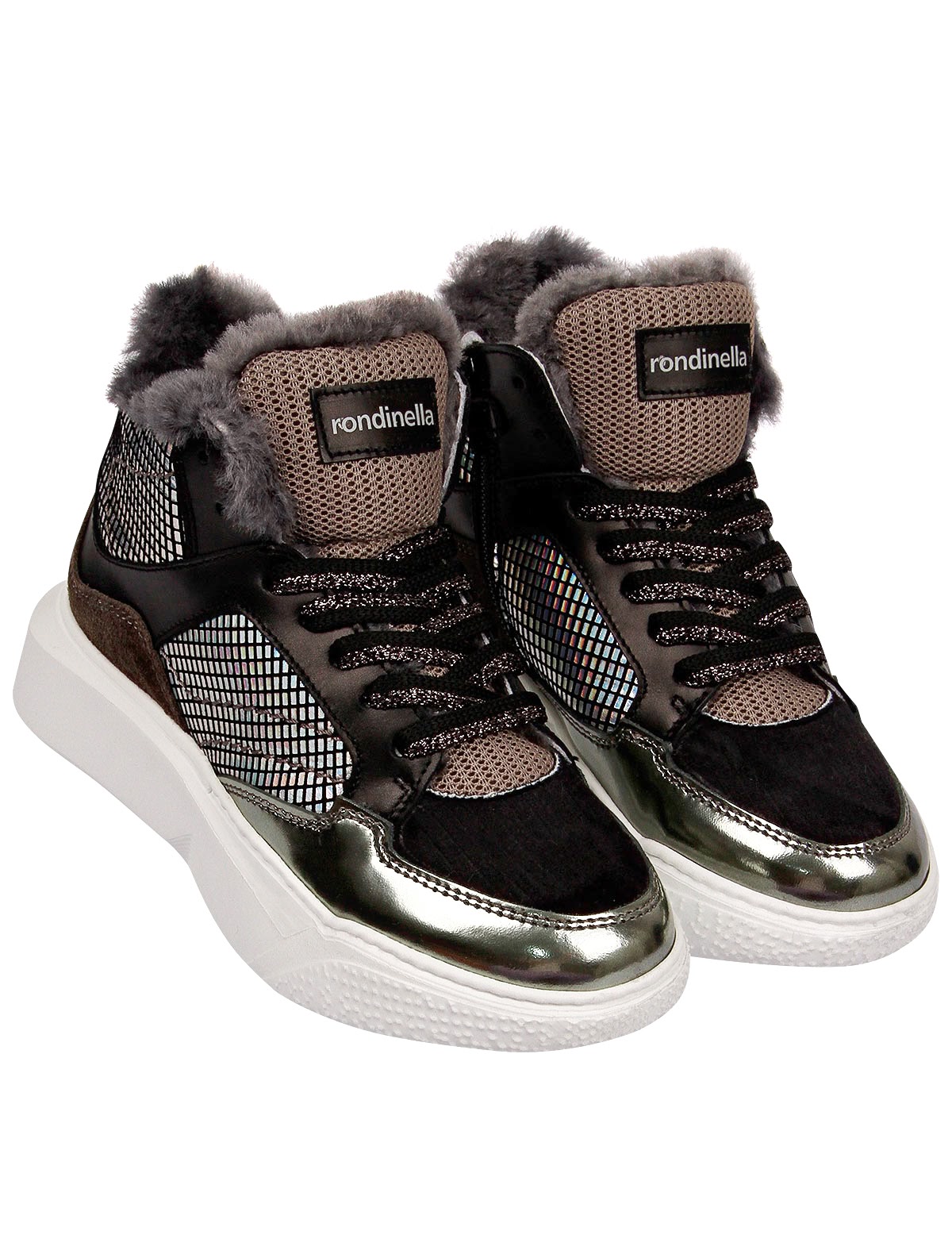 Кожаные кеды на меховой подкладке