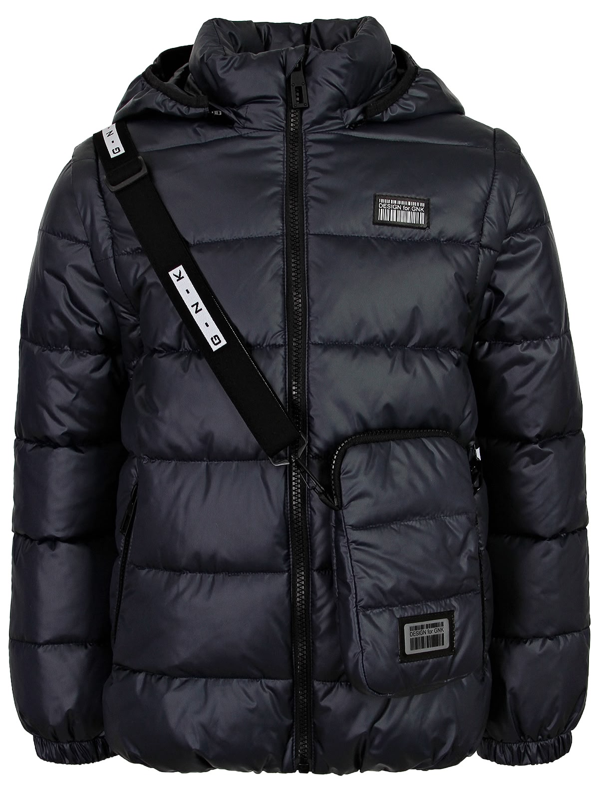 Синяя куртка со съемными рукавами