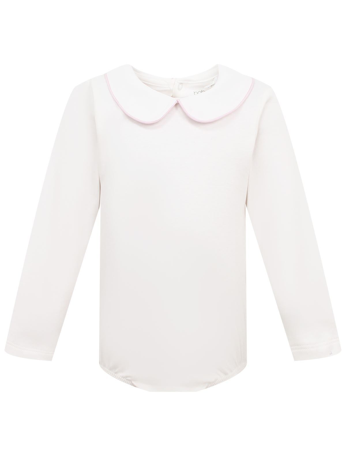 Белое боди с воротничком