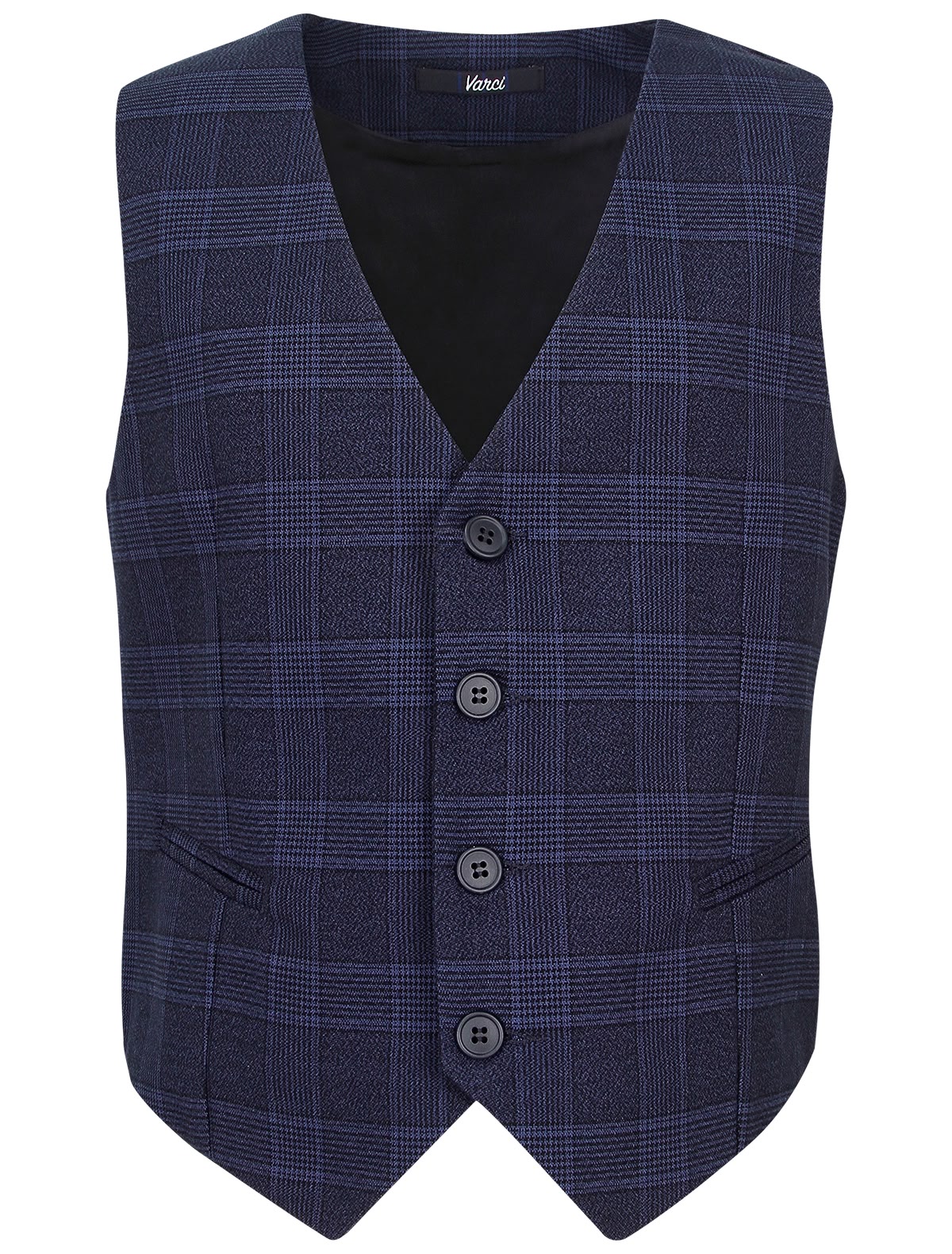 Синий жилет в клетку