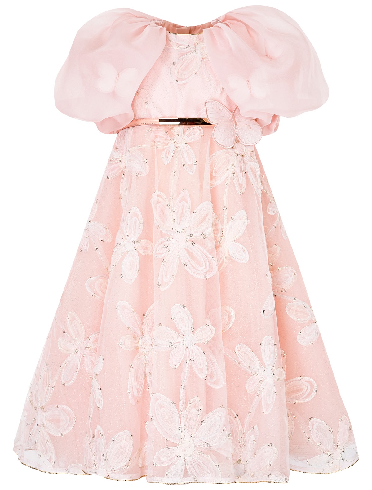 Платье с цветочной вышивкой