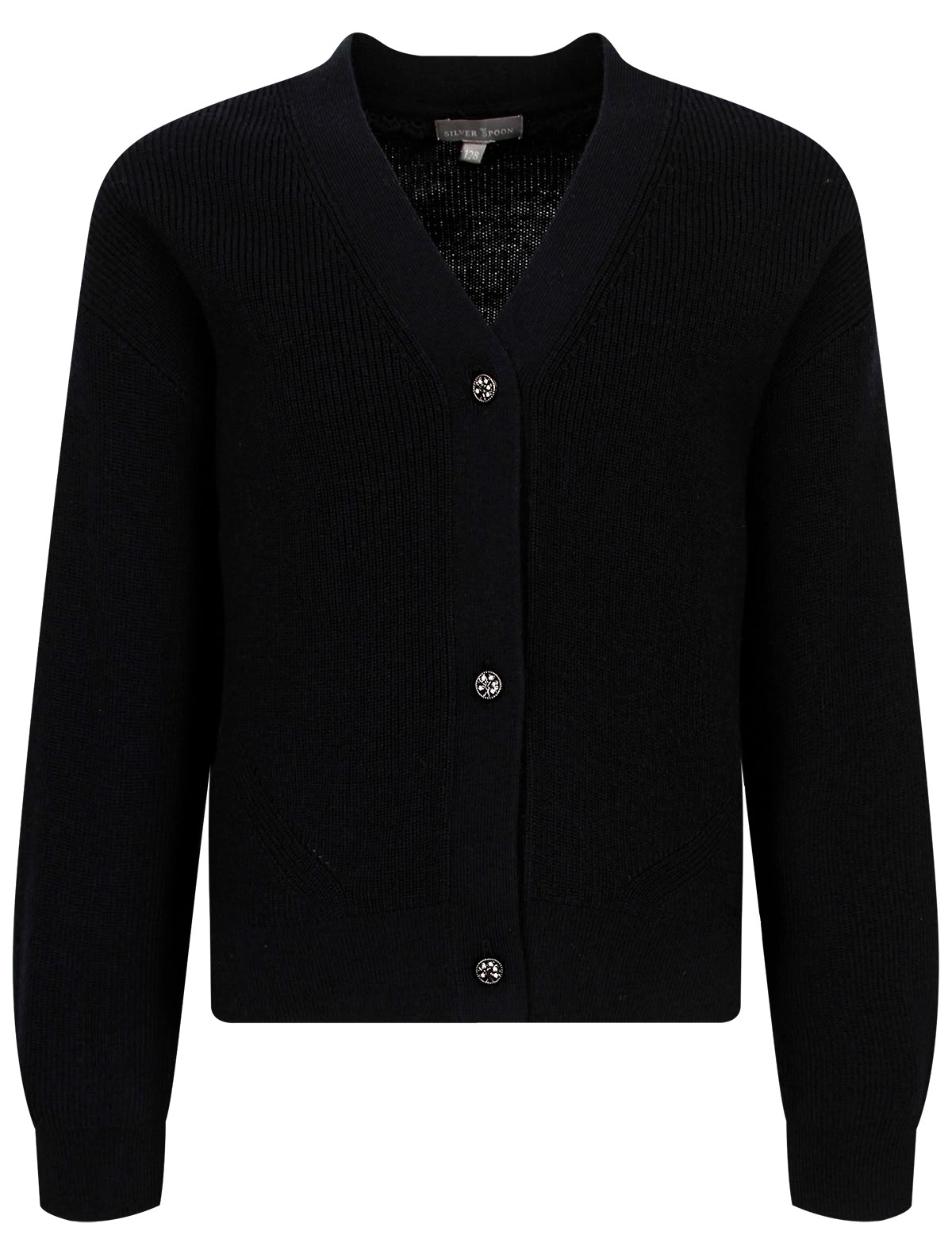 Синий кардиган свободного кроя