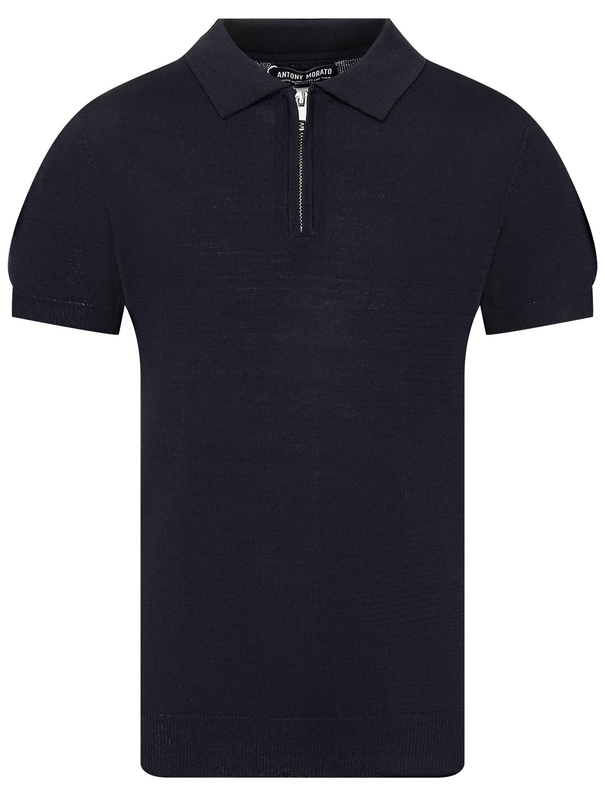 Темно-синий джемпер с коротким рукавом