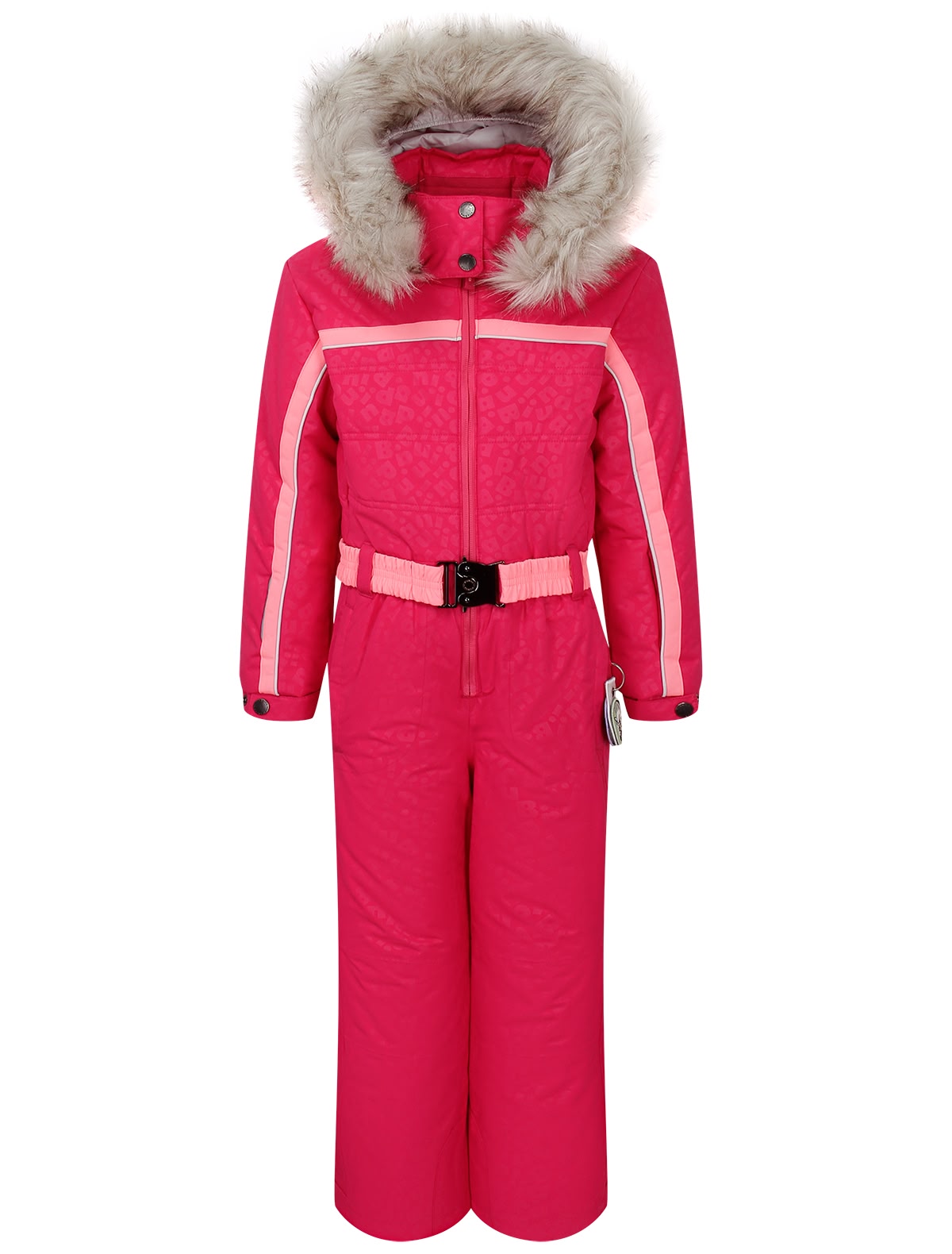 Ярко-розовый утепленный комбинезон