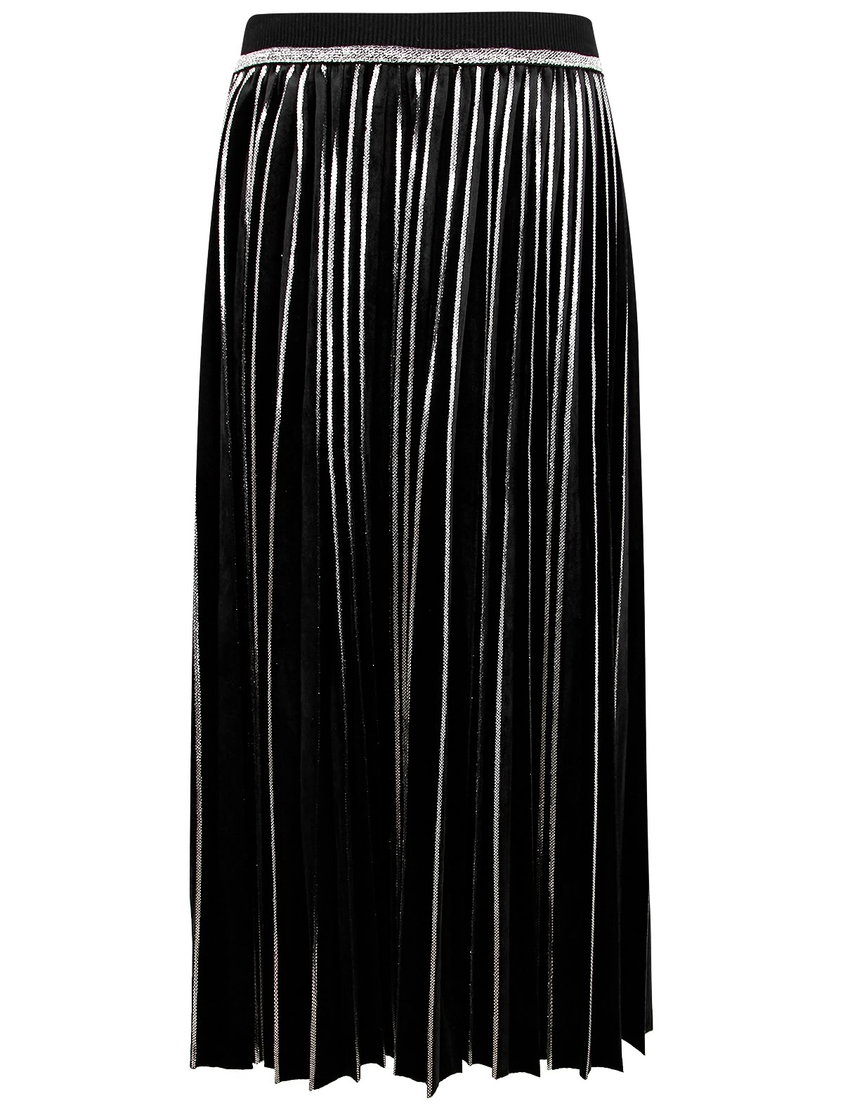Черная плиссированная юбка