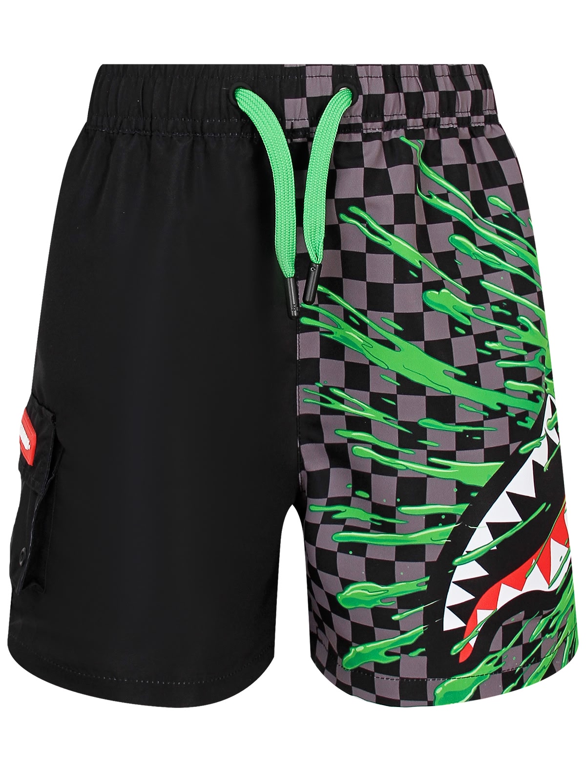 Шорты пляжные с комбинированным принтом