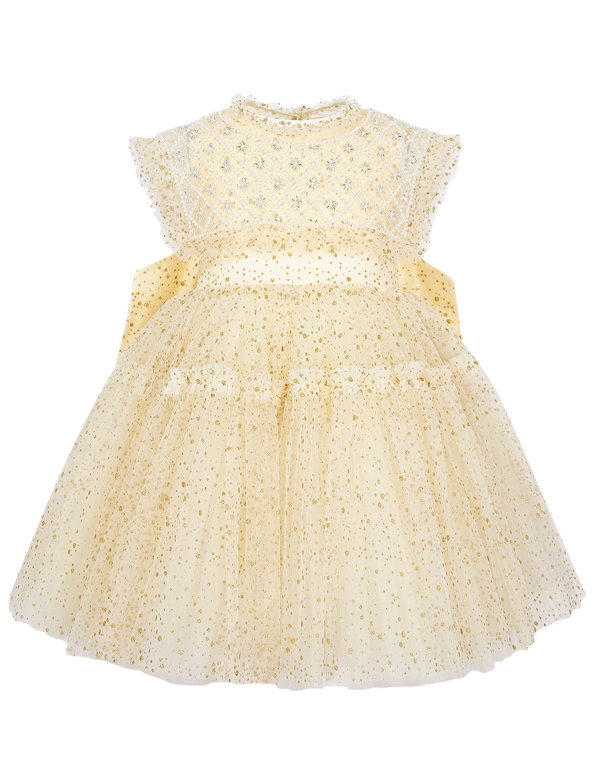 Воздушное золотое платье