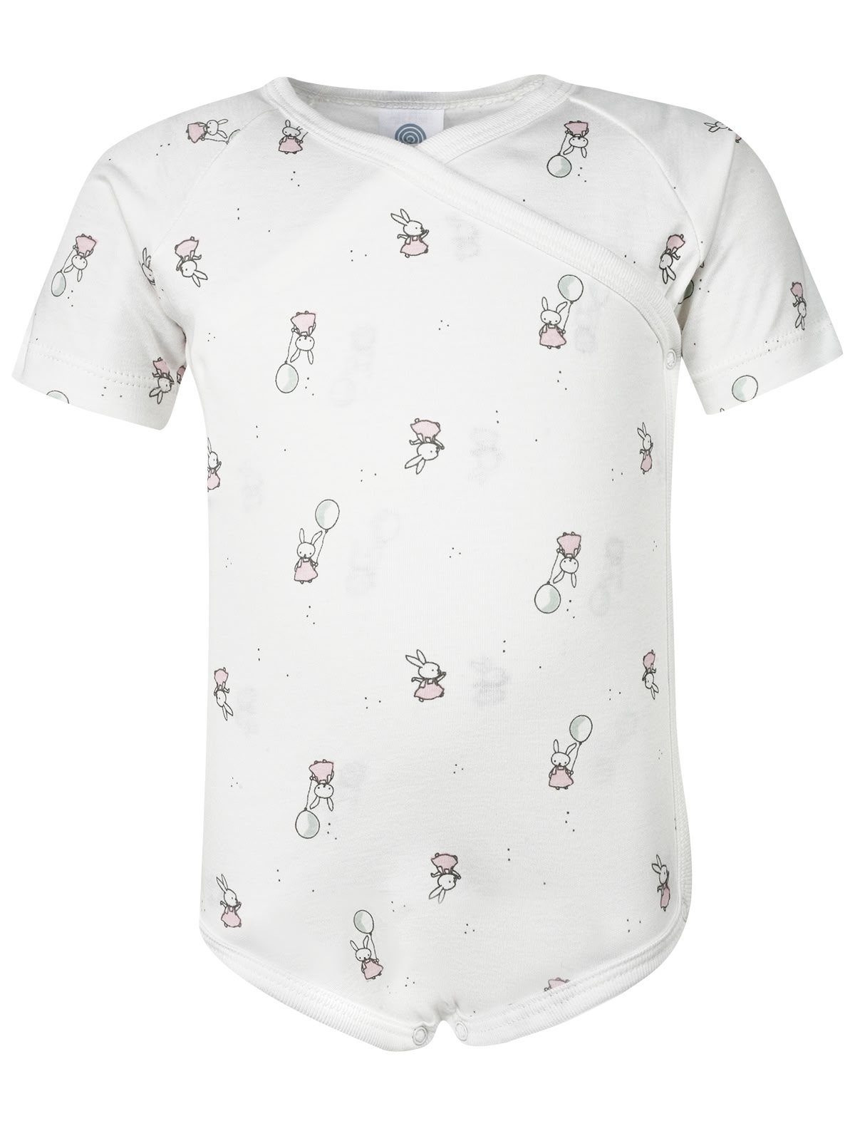 Кремовое боди с принтом