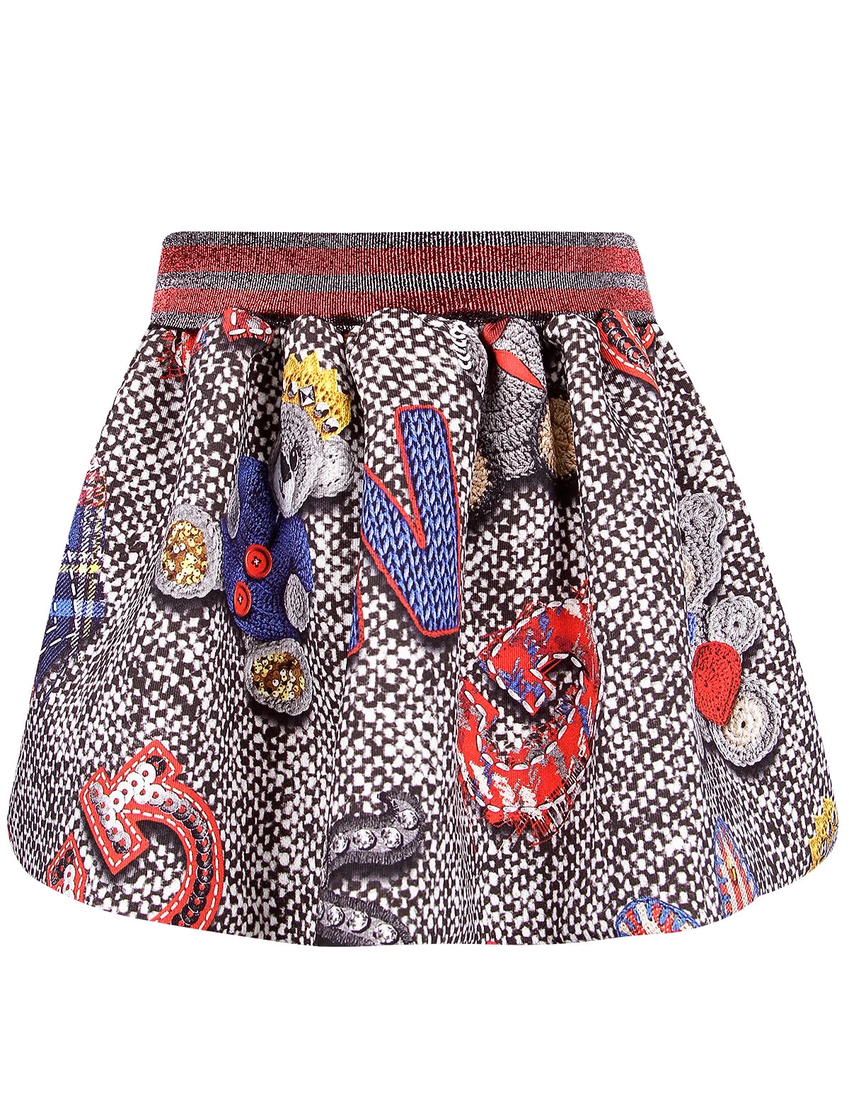 Юбка с принтом на резинке