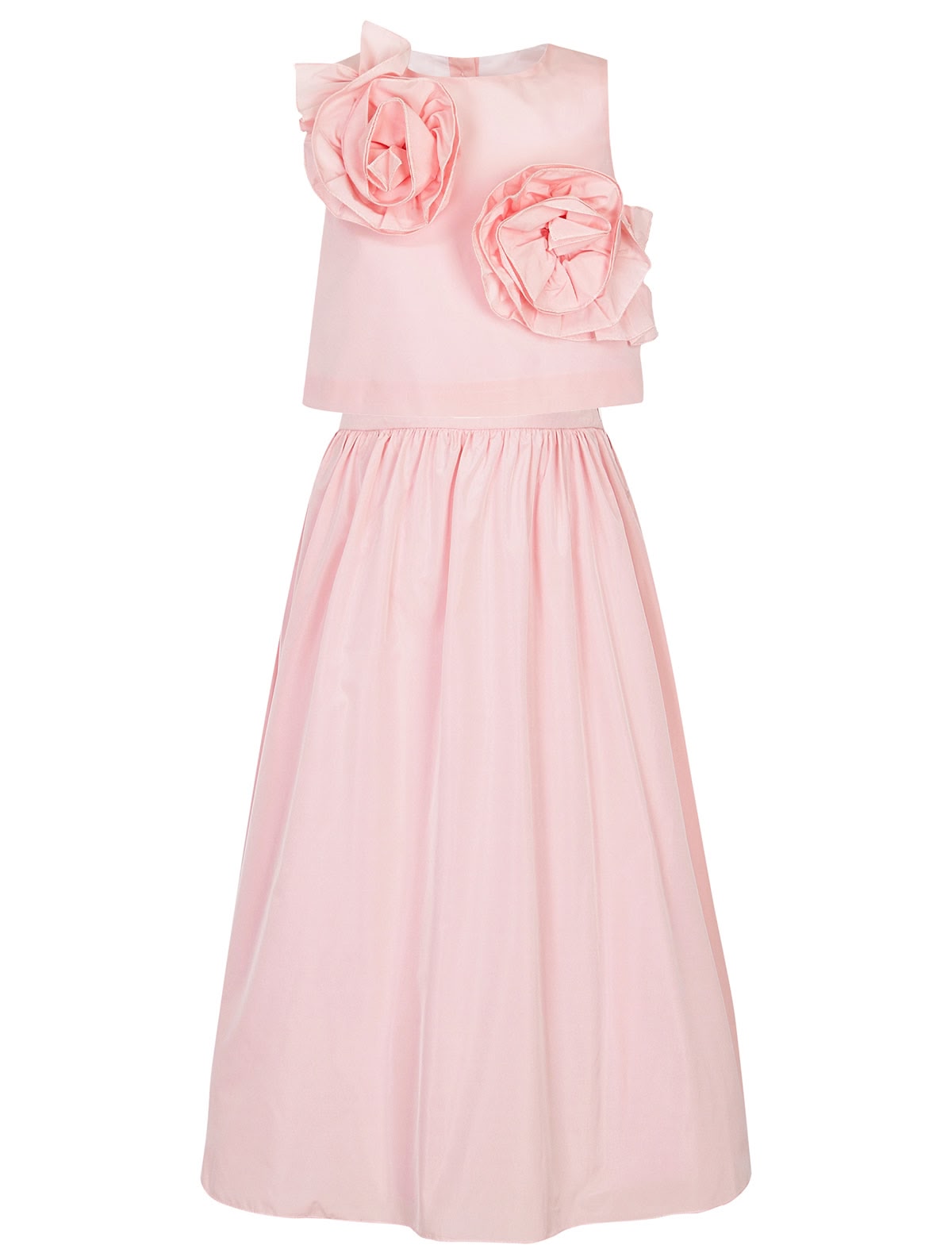 Комплект из юбки и топа с объёмными цветами