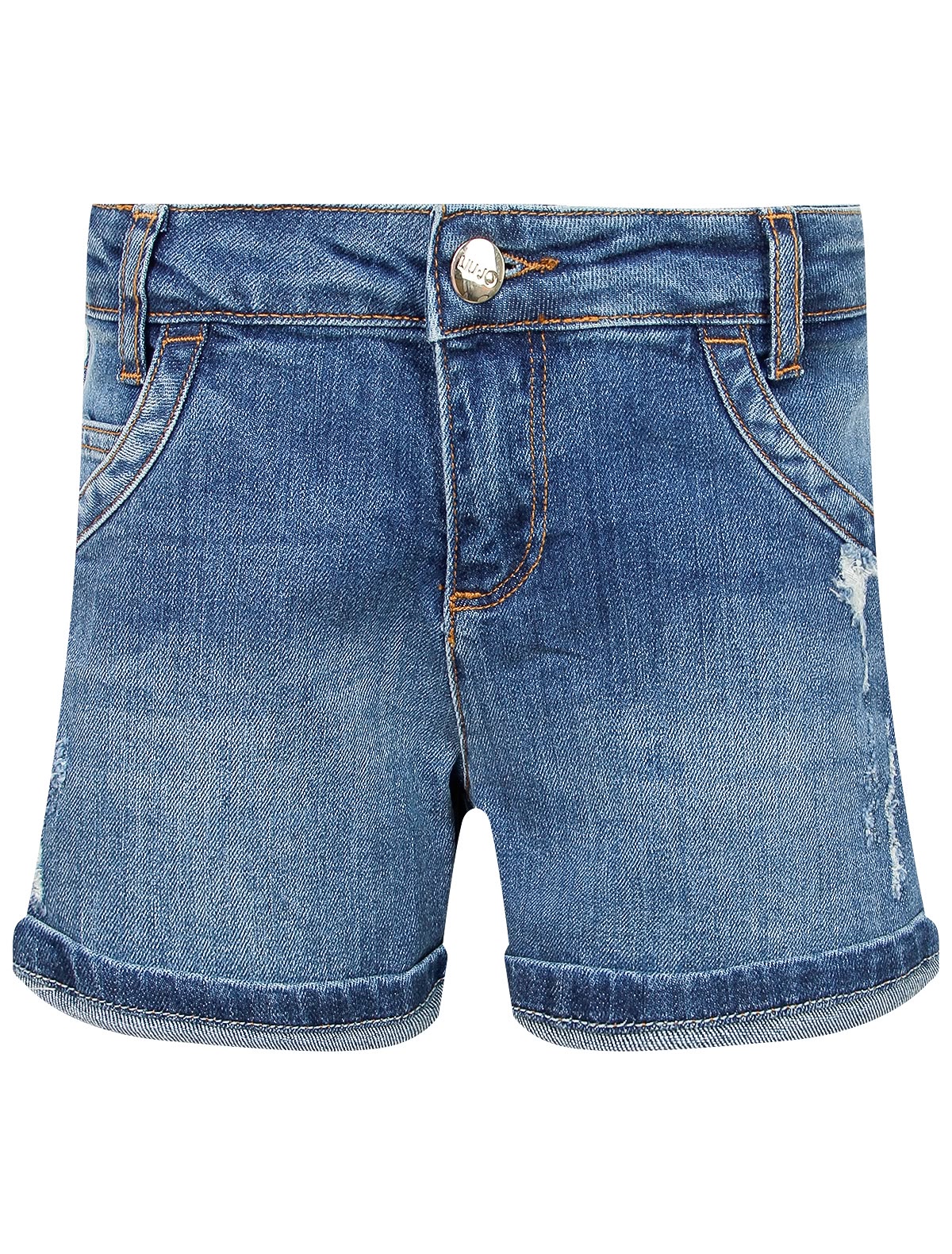 Синие шорты из денима