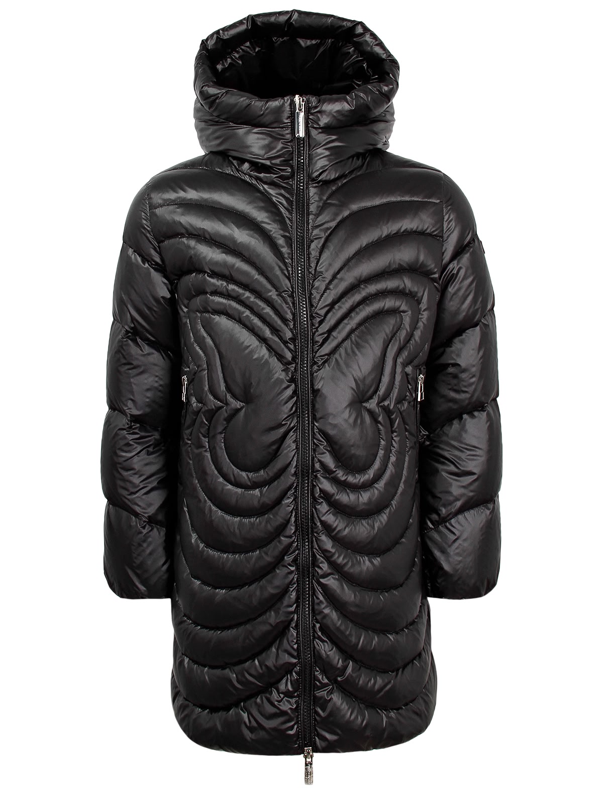 Пуховое пальто с бабочкой