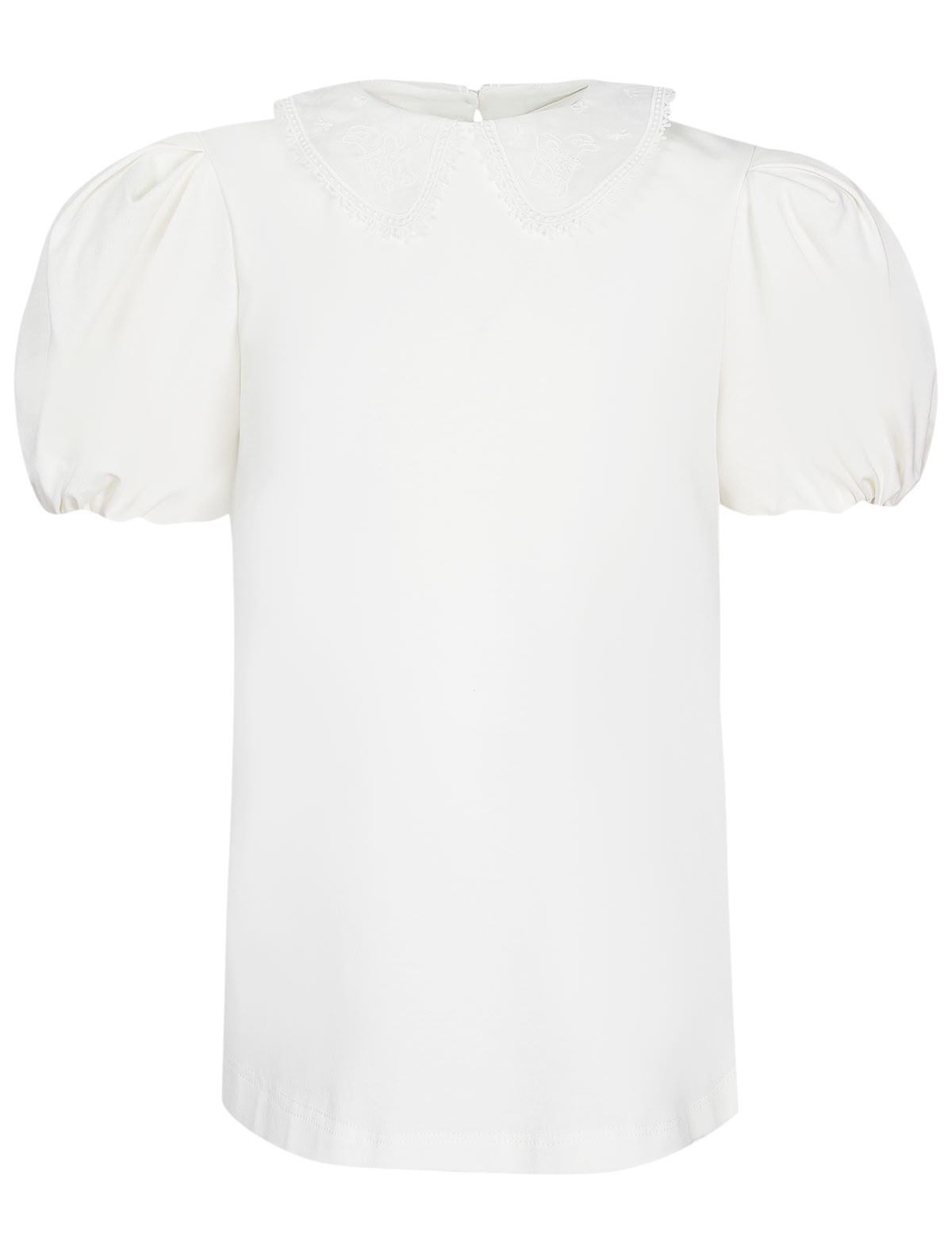 Молочная футболка с рукавами-фонариками