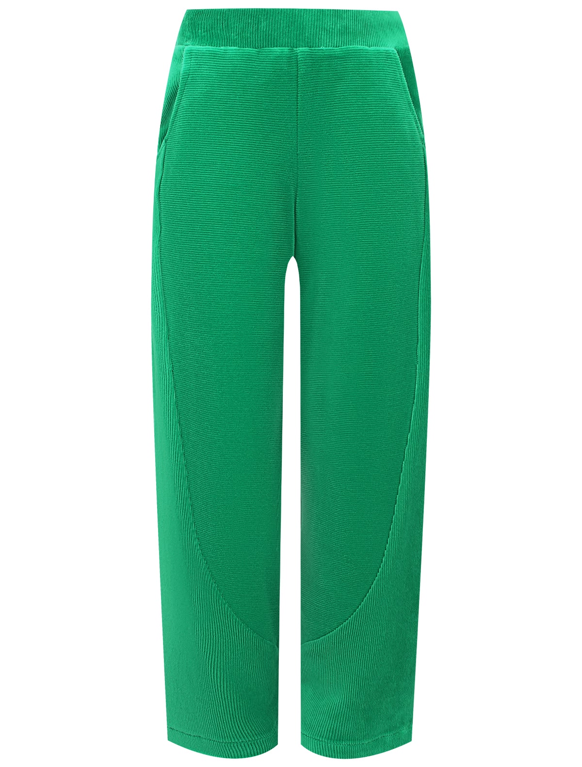 Зелёные хлопковые брюки