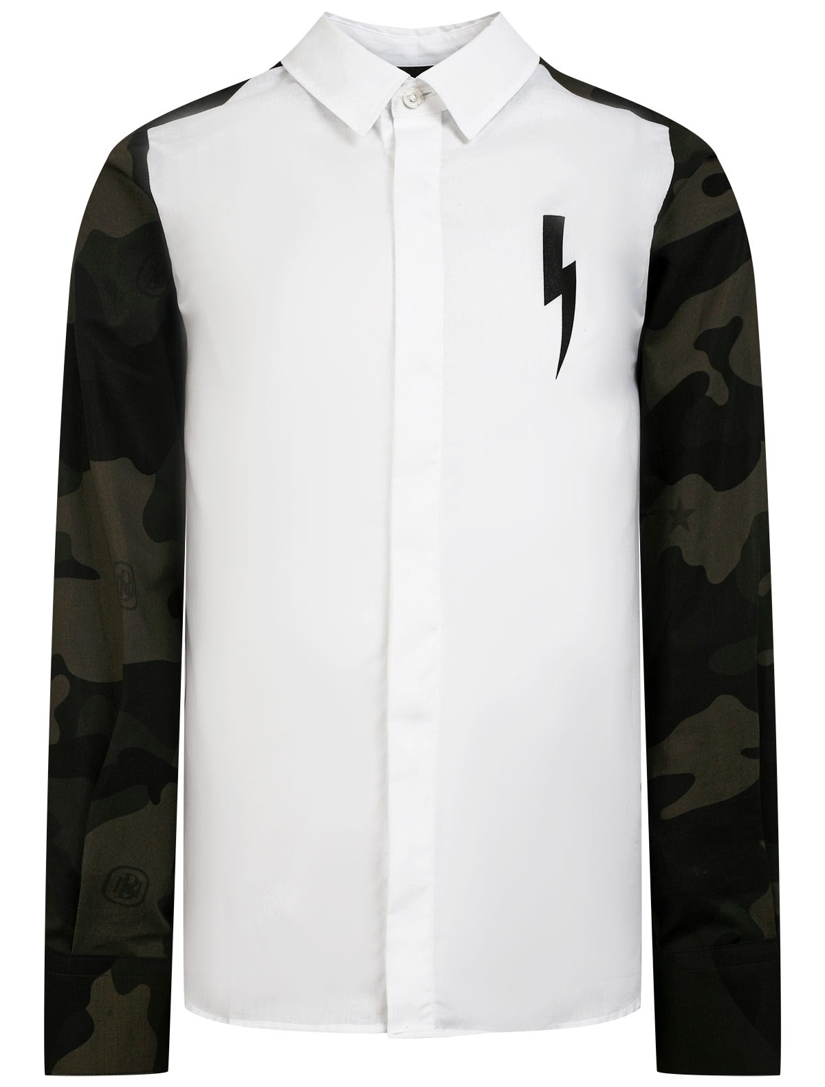 Рубашка с рукавами в стиле милитари