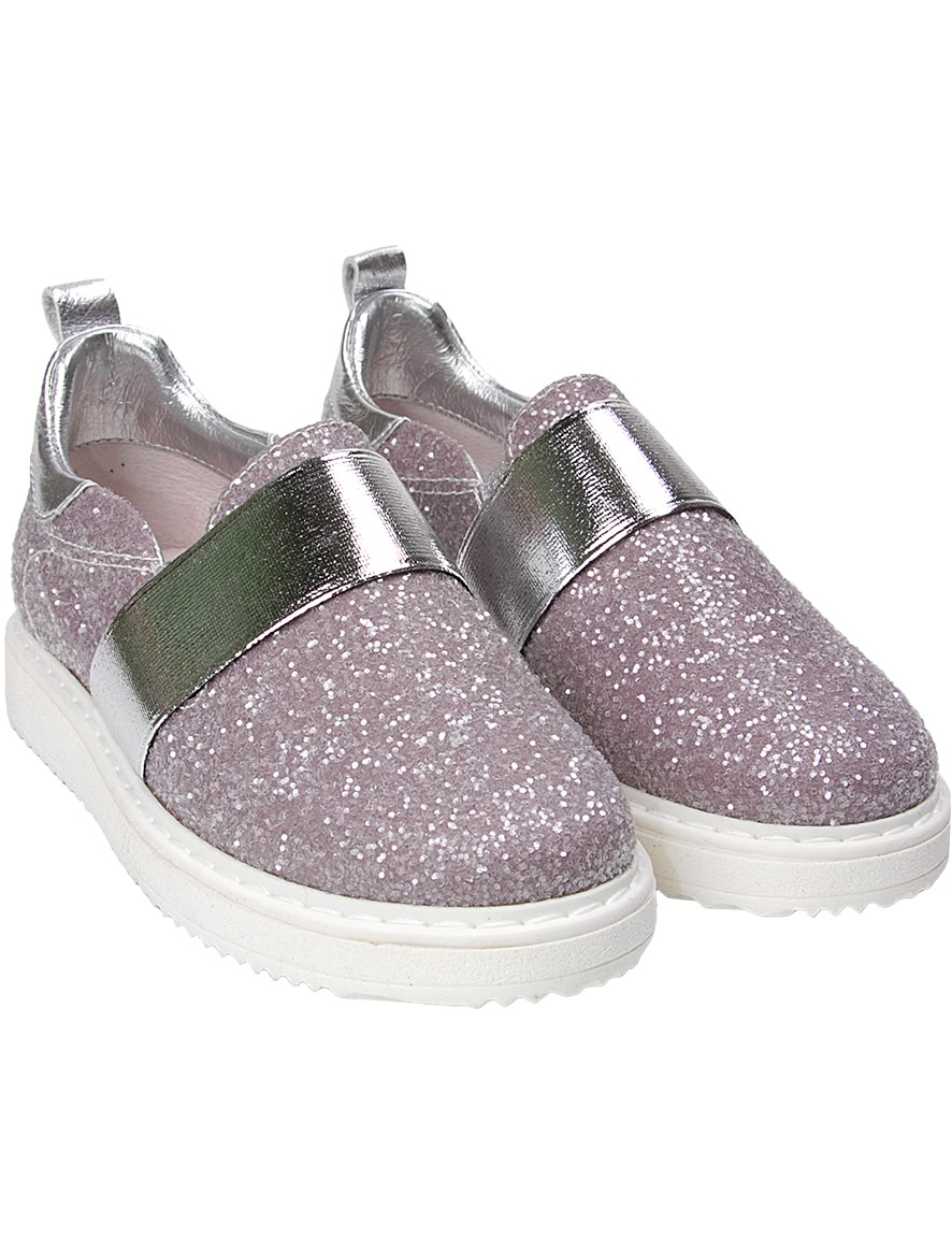 Розовые блестящие слипоны