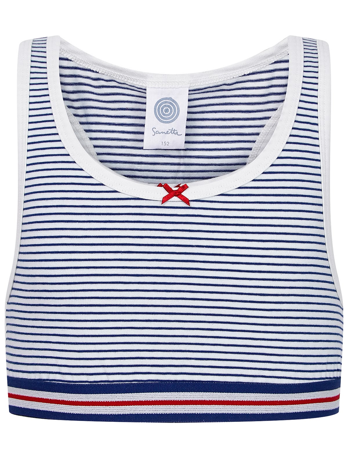 Синий бельевой топ в полоску