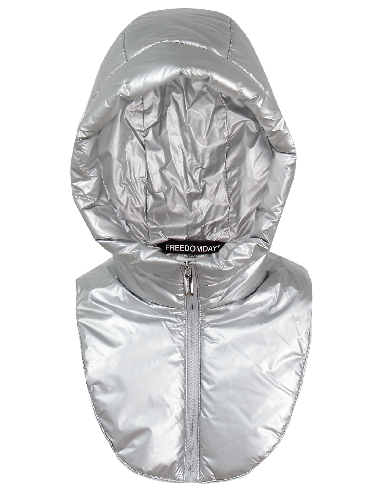 Серебрянный съемный капюшон