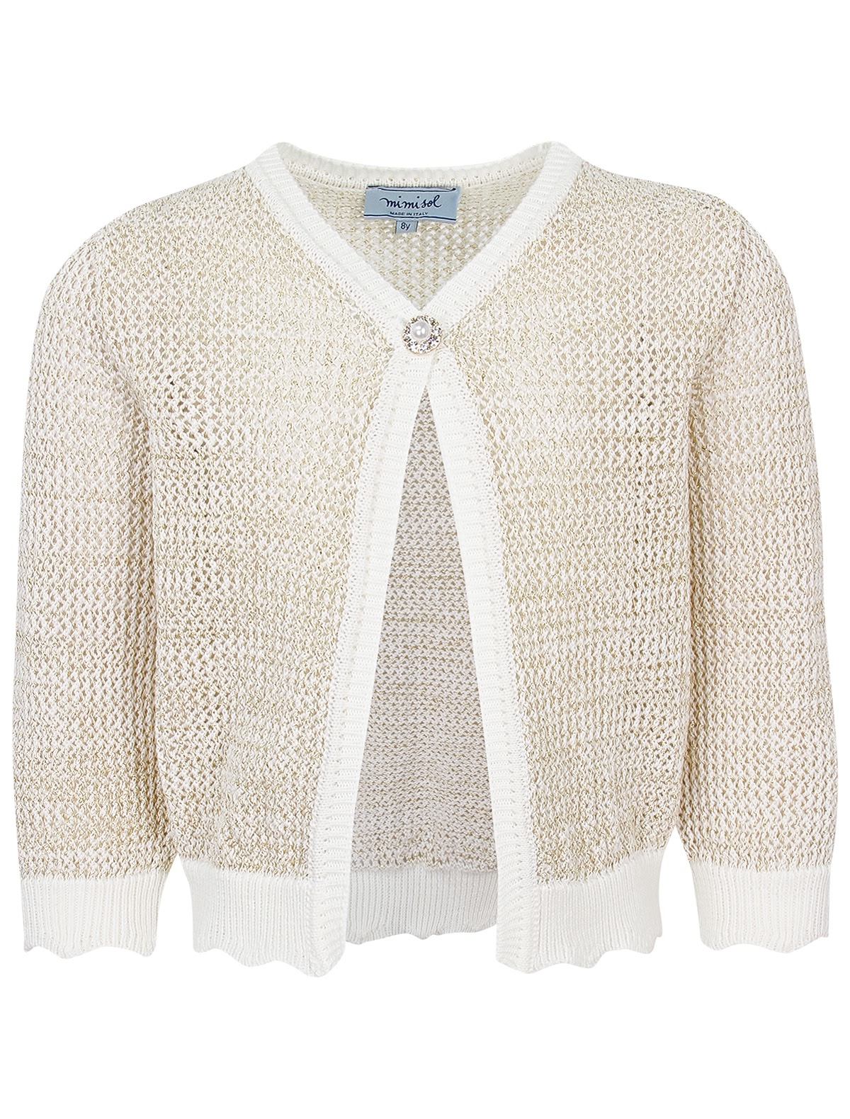 Хлопковый кардиган с люрексом