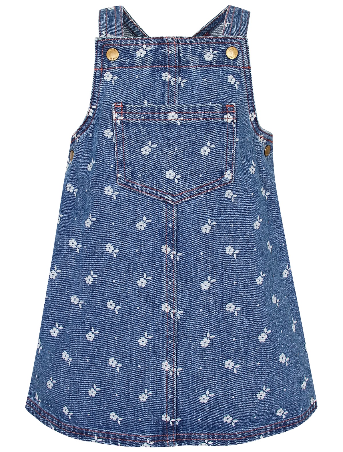 Джинсовый сарафан с карманом