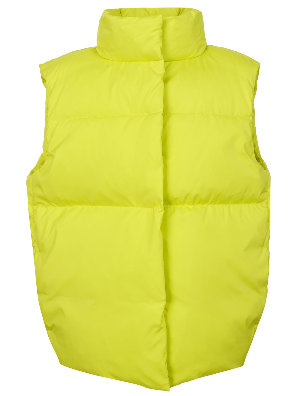 Желтый утепленный жилет