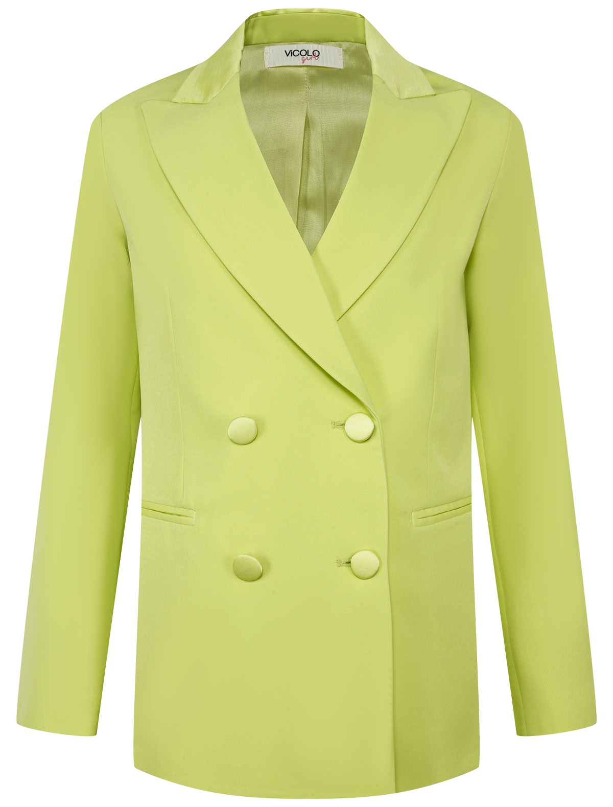 Двубортный жёлтый пиджак