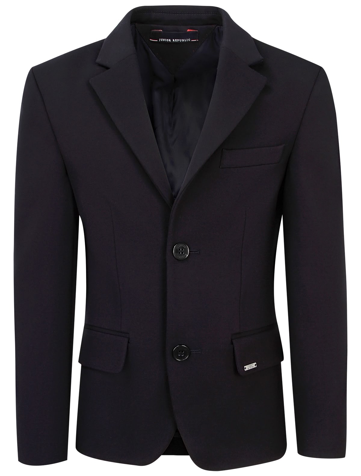 Синий однобортный пиджак