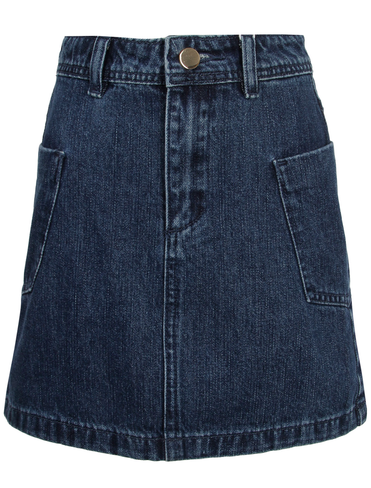 Джинсовая юбка прямого силуэта