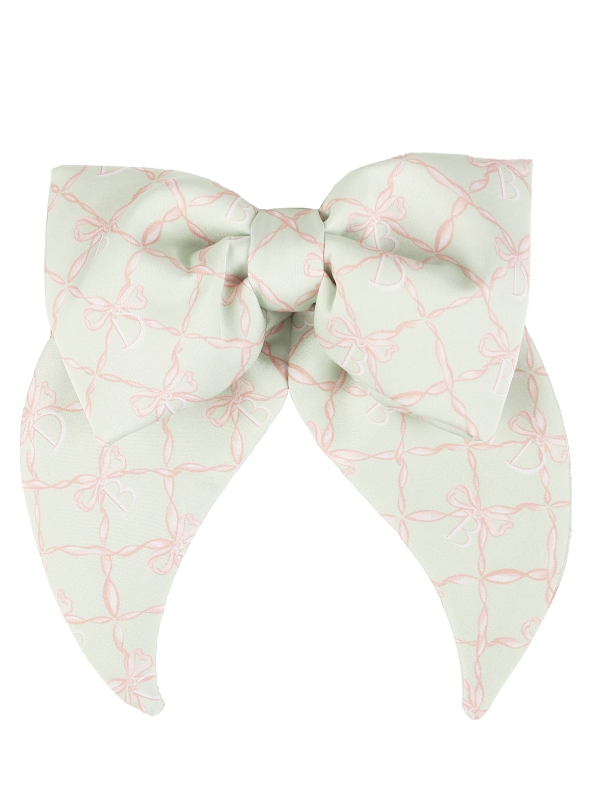 Фисташковая заколка с узором