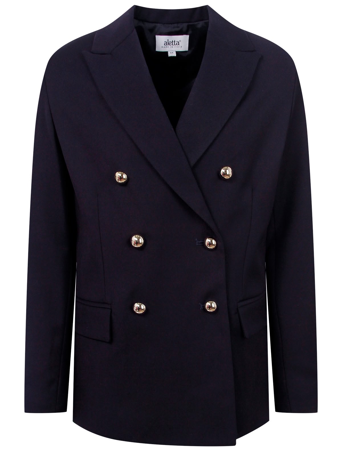 Двубортный пиджак темно-синий