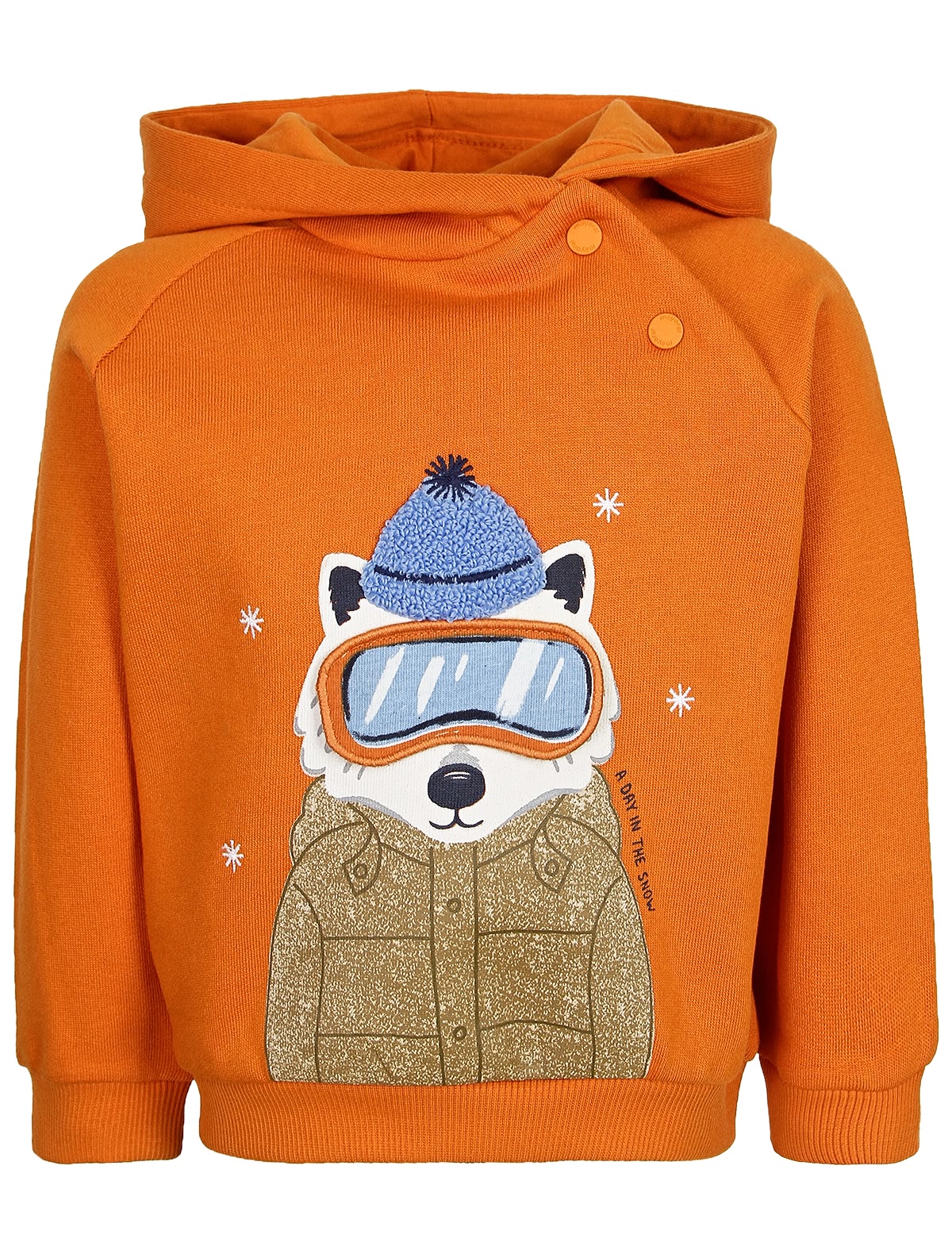Оранжевое худи с медведем