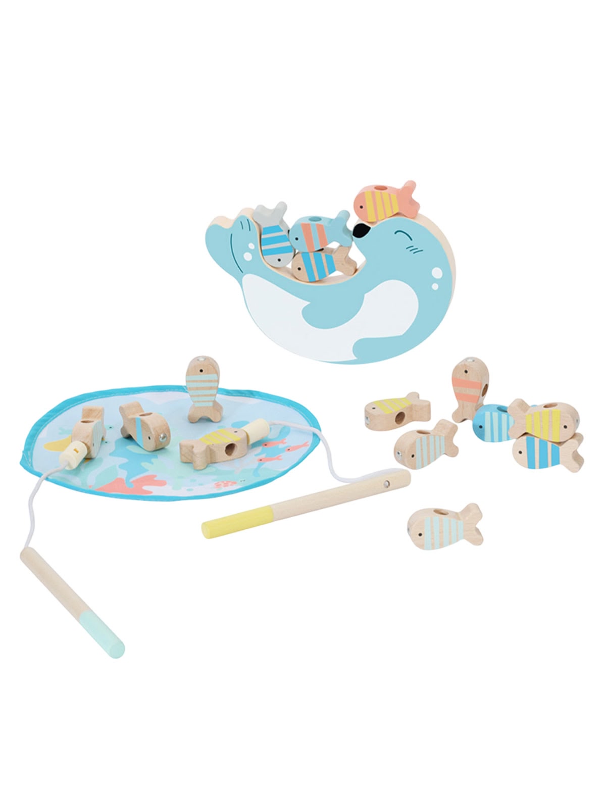 Игра настольная 2 в 1 Рыбалка магнитная