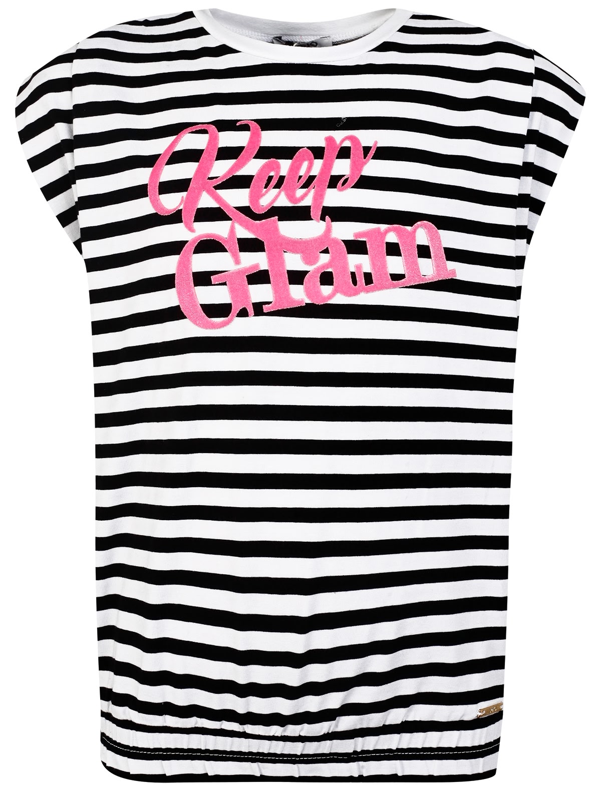 Футболка в полоску с текстовым принтом