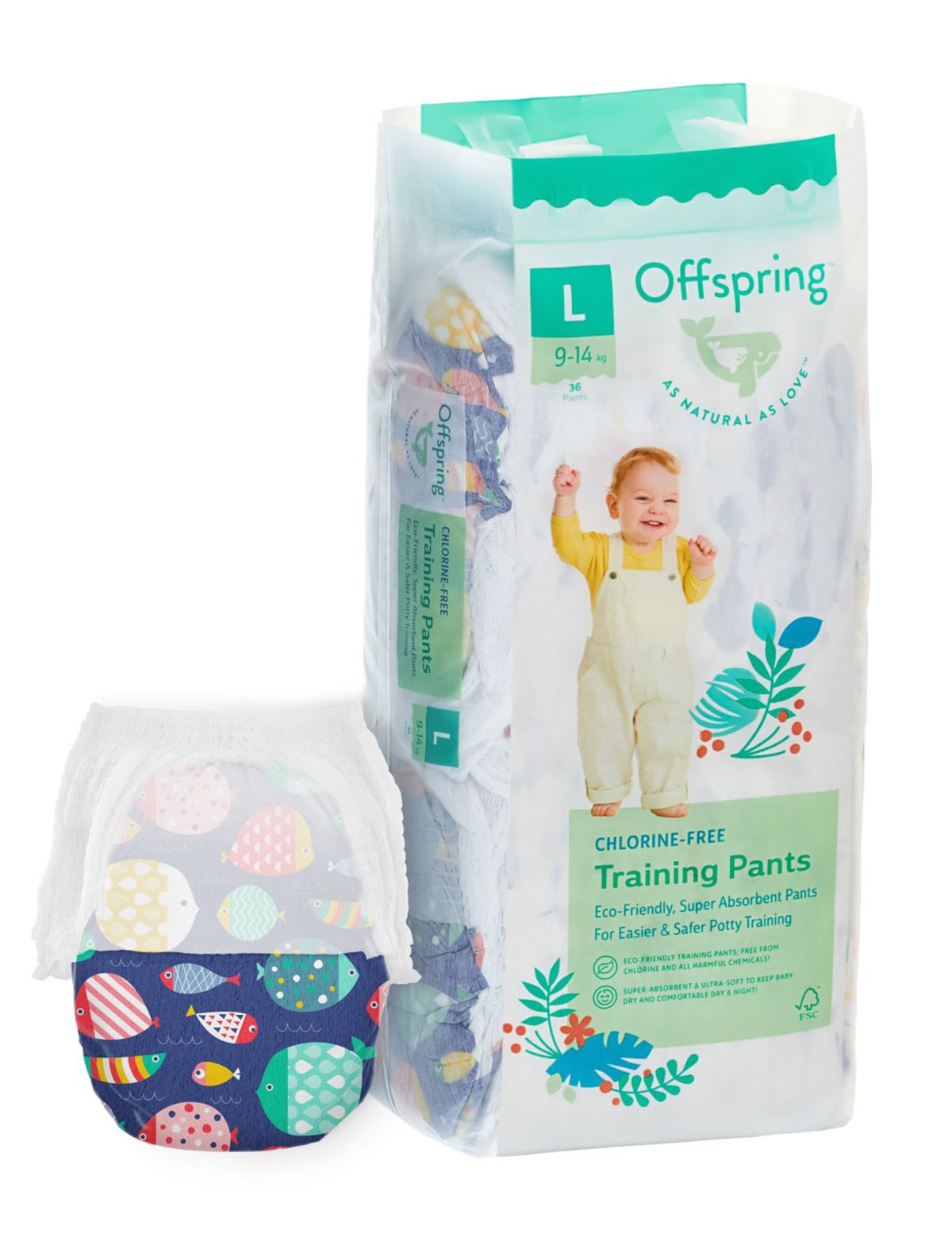 Трусики-подгузники, L 9-14 кг. 36 шт.