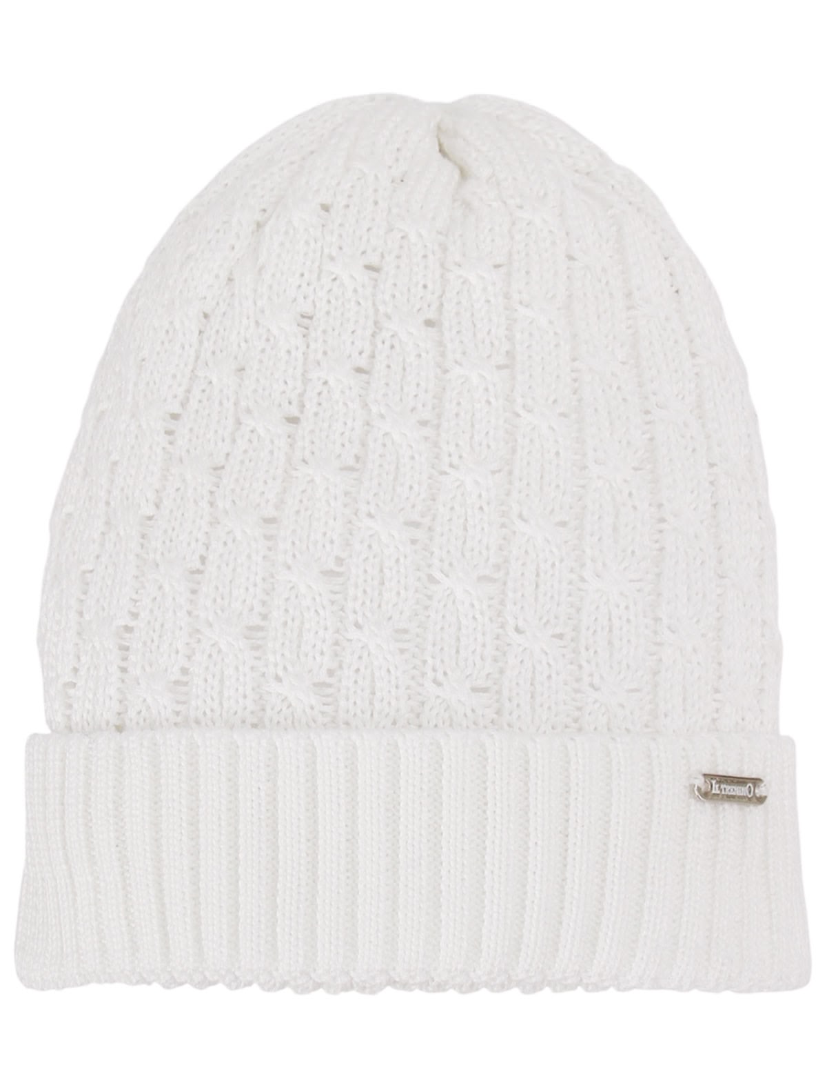 Белая шапка из хлопка