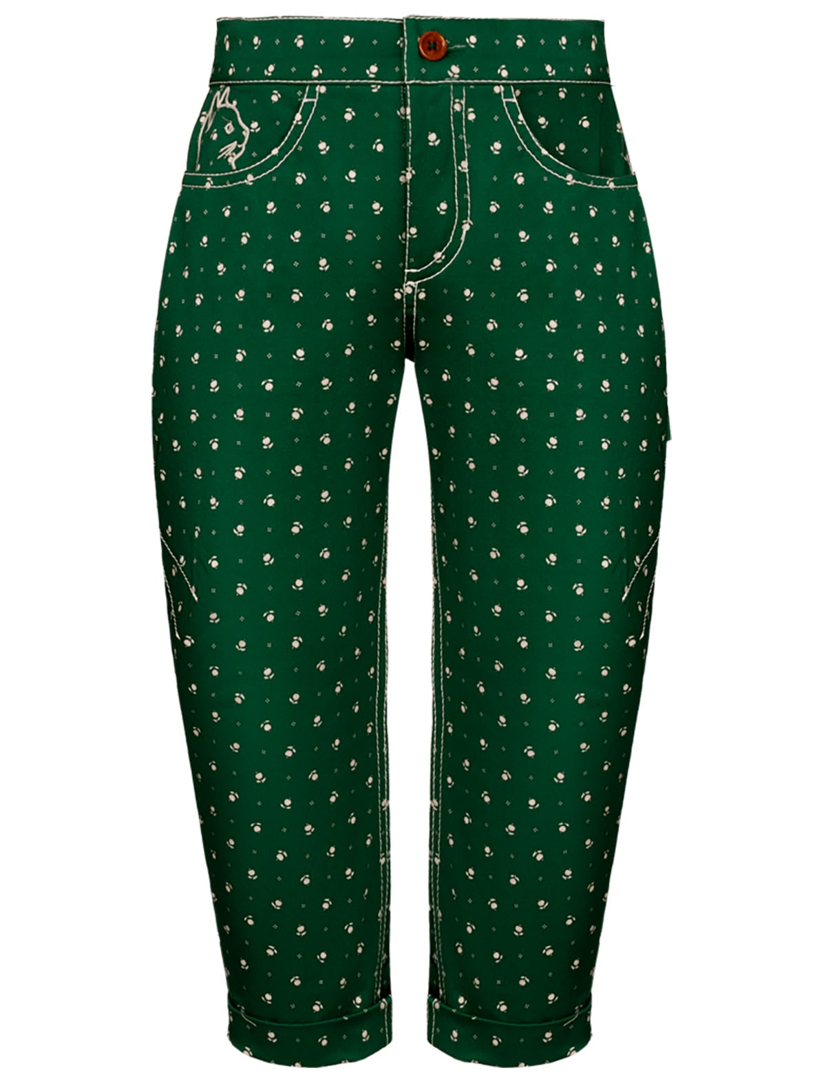 Брюки изумрудного цвета