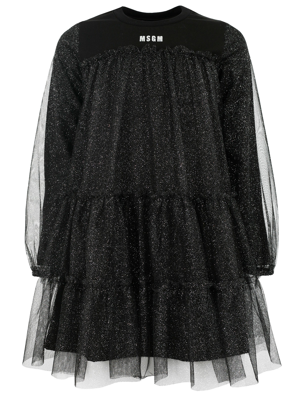 Платье MSGM 2598172, цвет черный, размер 13 1054509388304 - фото 1
