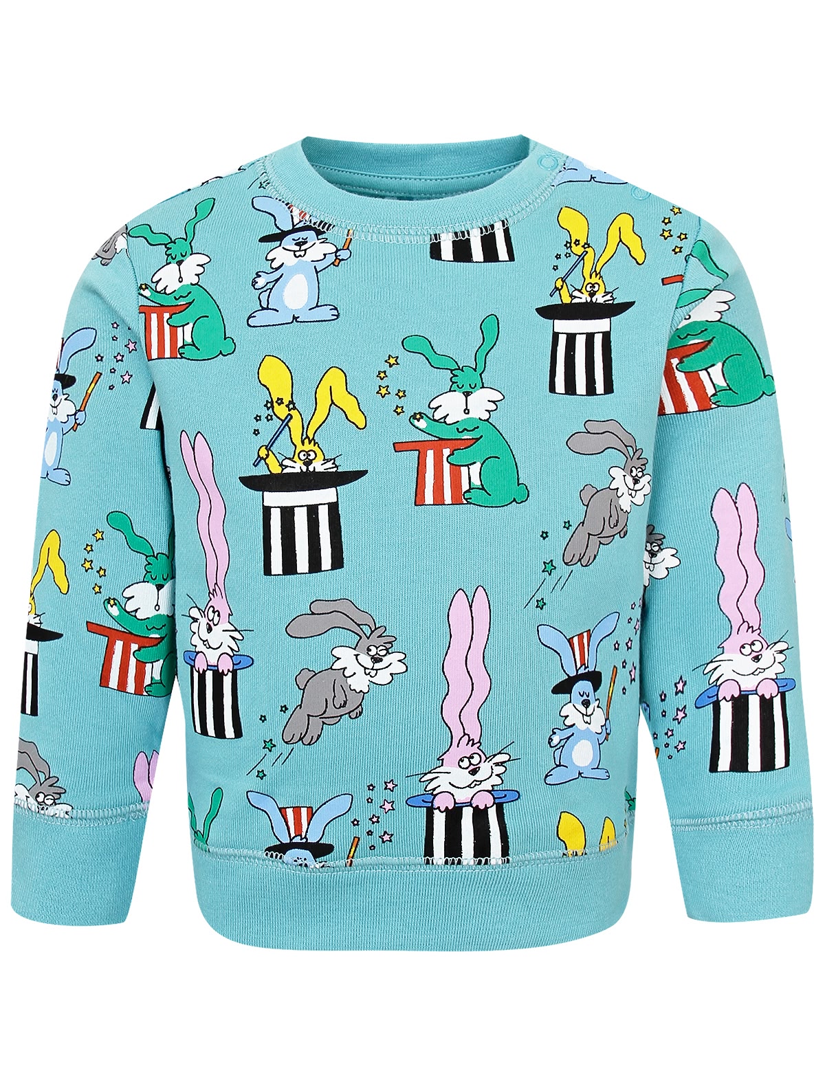 Голубой свитшот из хлопка