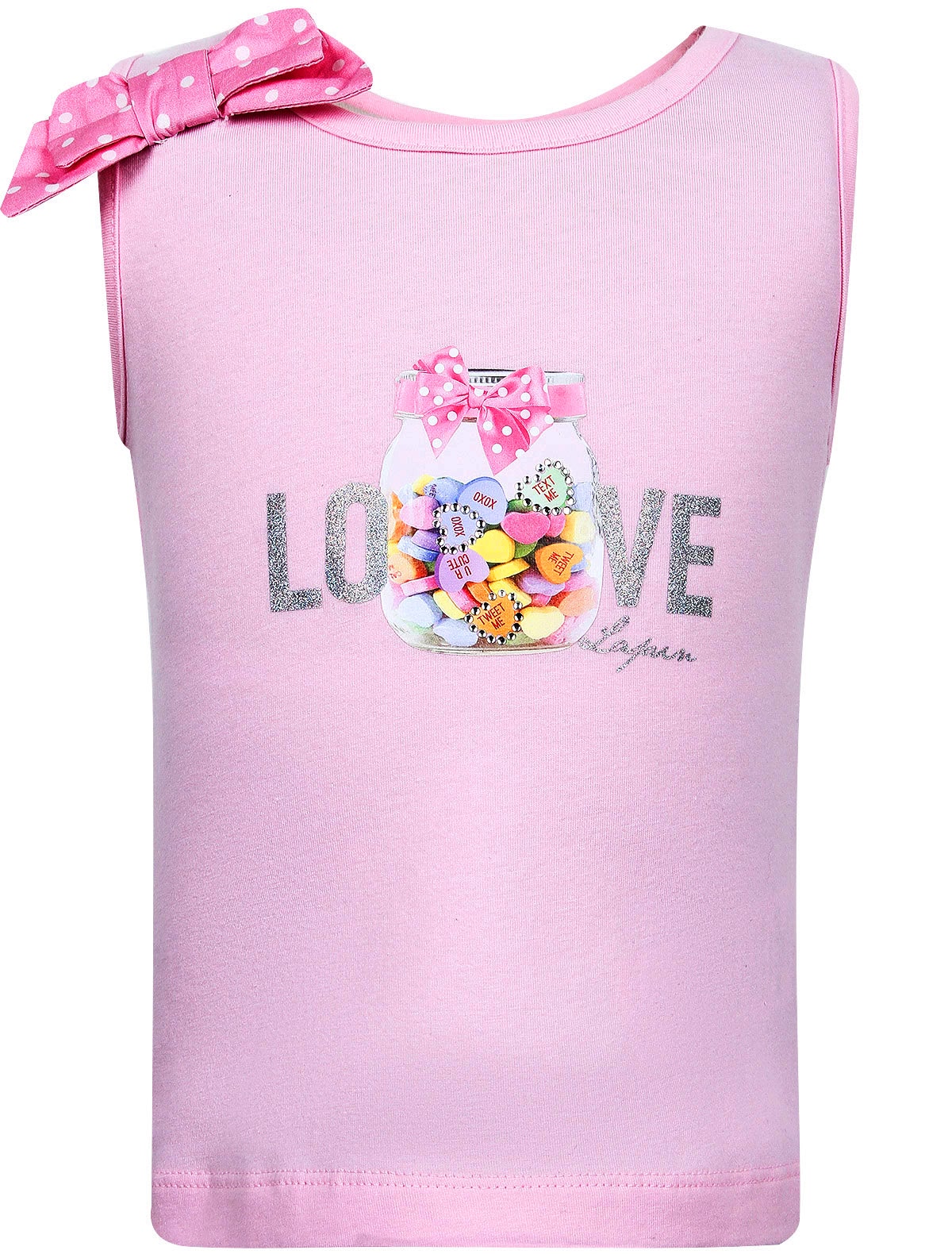 Топ с принтом и бантом в горох