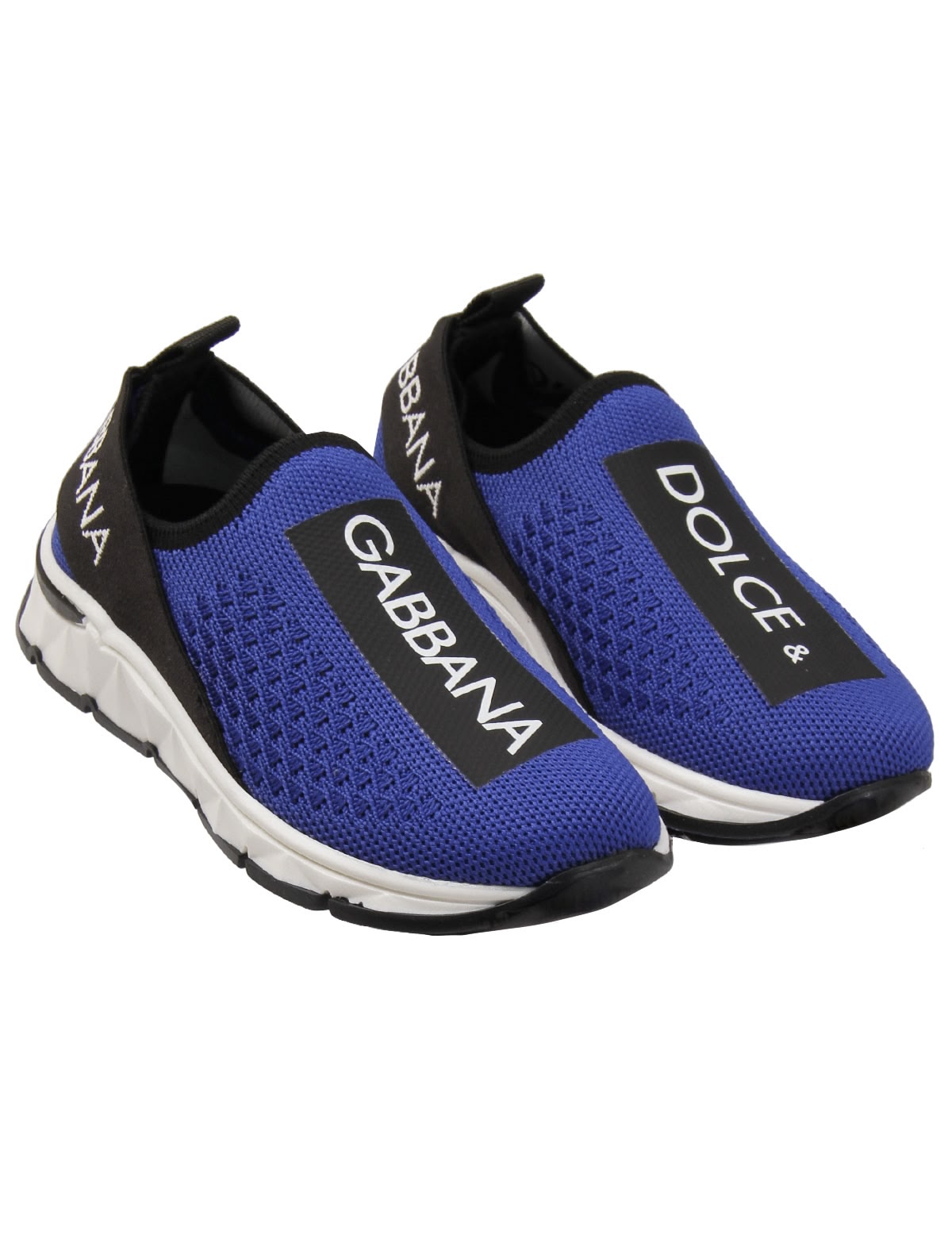 Синие слипоны с логотипом