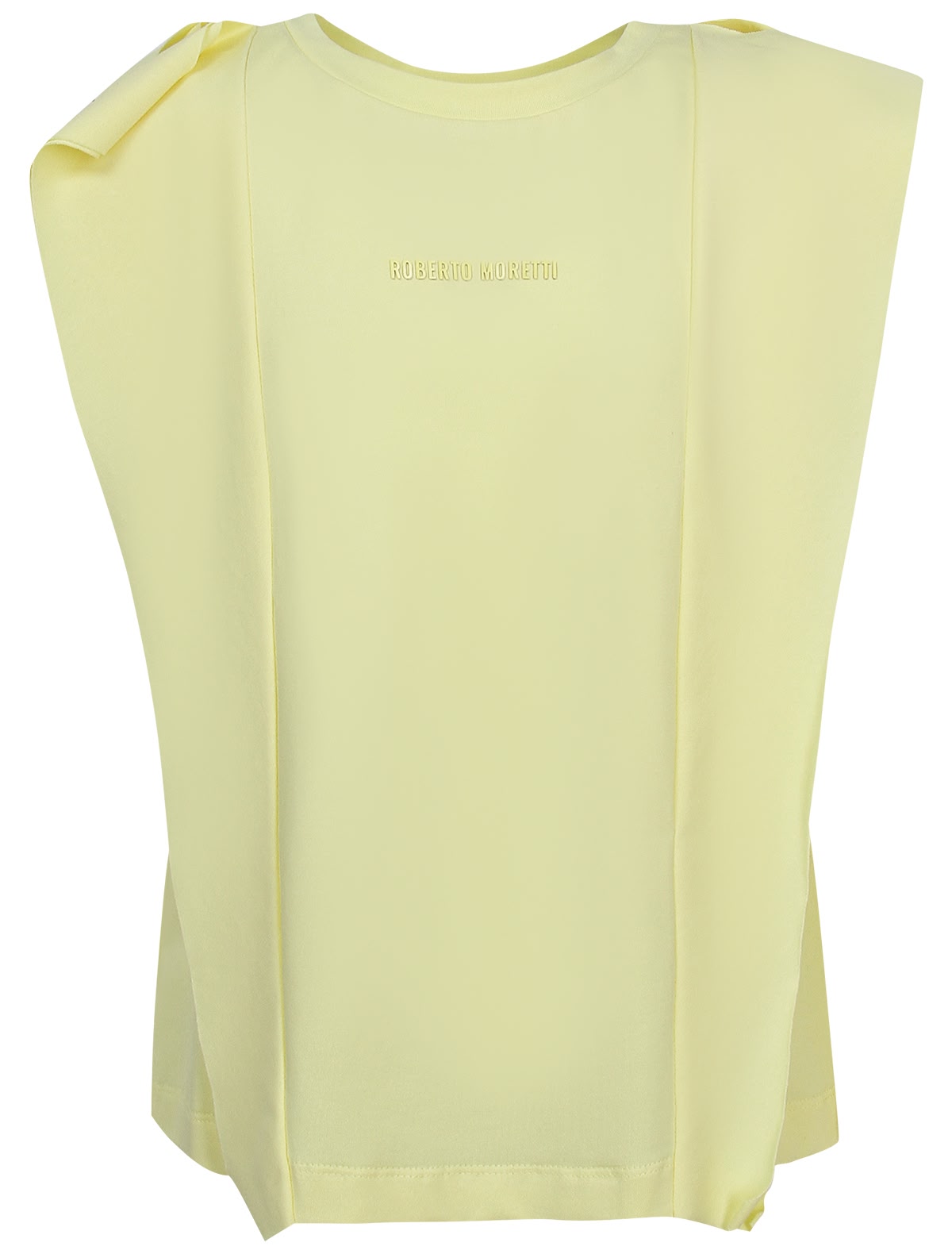 Лимонная футболка с оборками