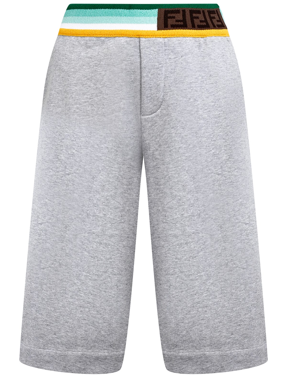 Серые шорты с контрастным поясом
