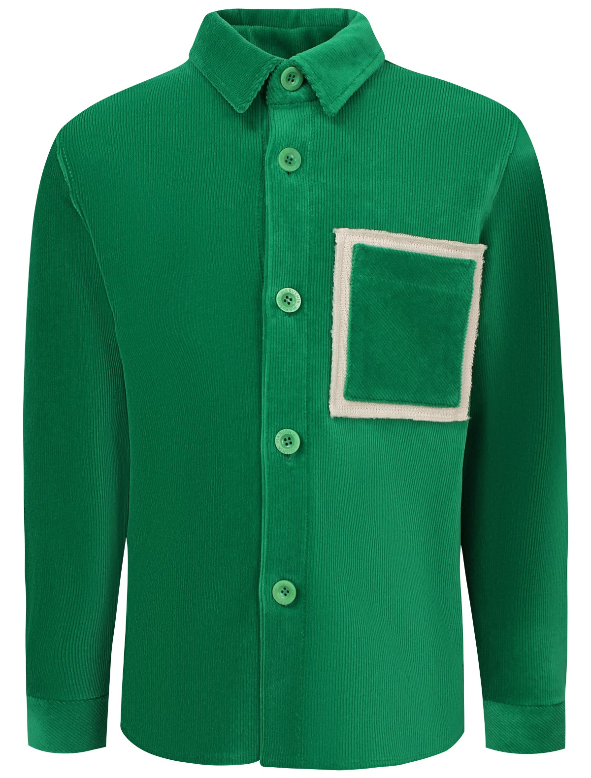Зеленая рубашка из хлопка и кашемира