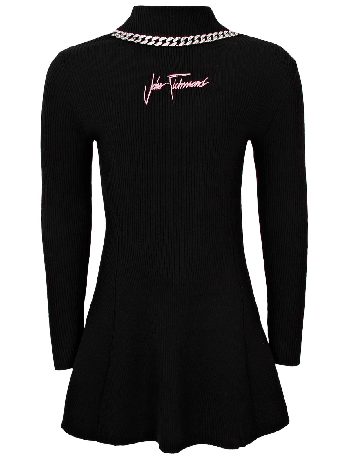 Платье с декоративной цепью