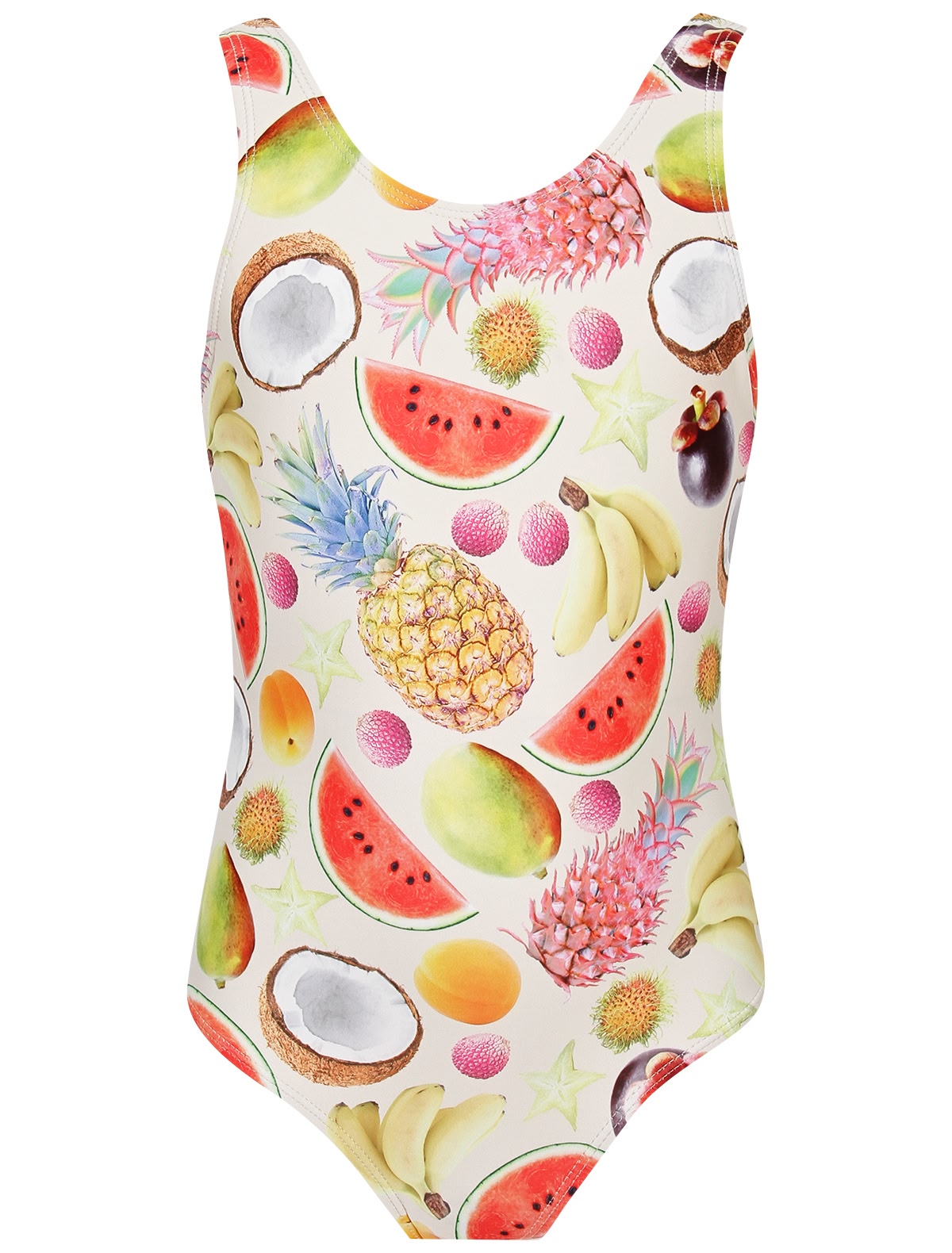 Слитный купальник с тропическим принтом