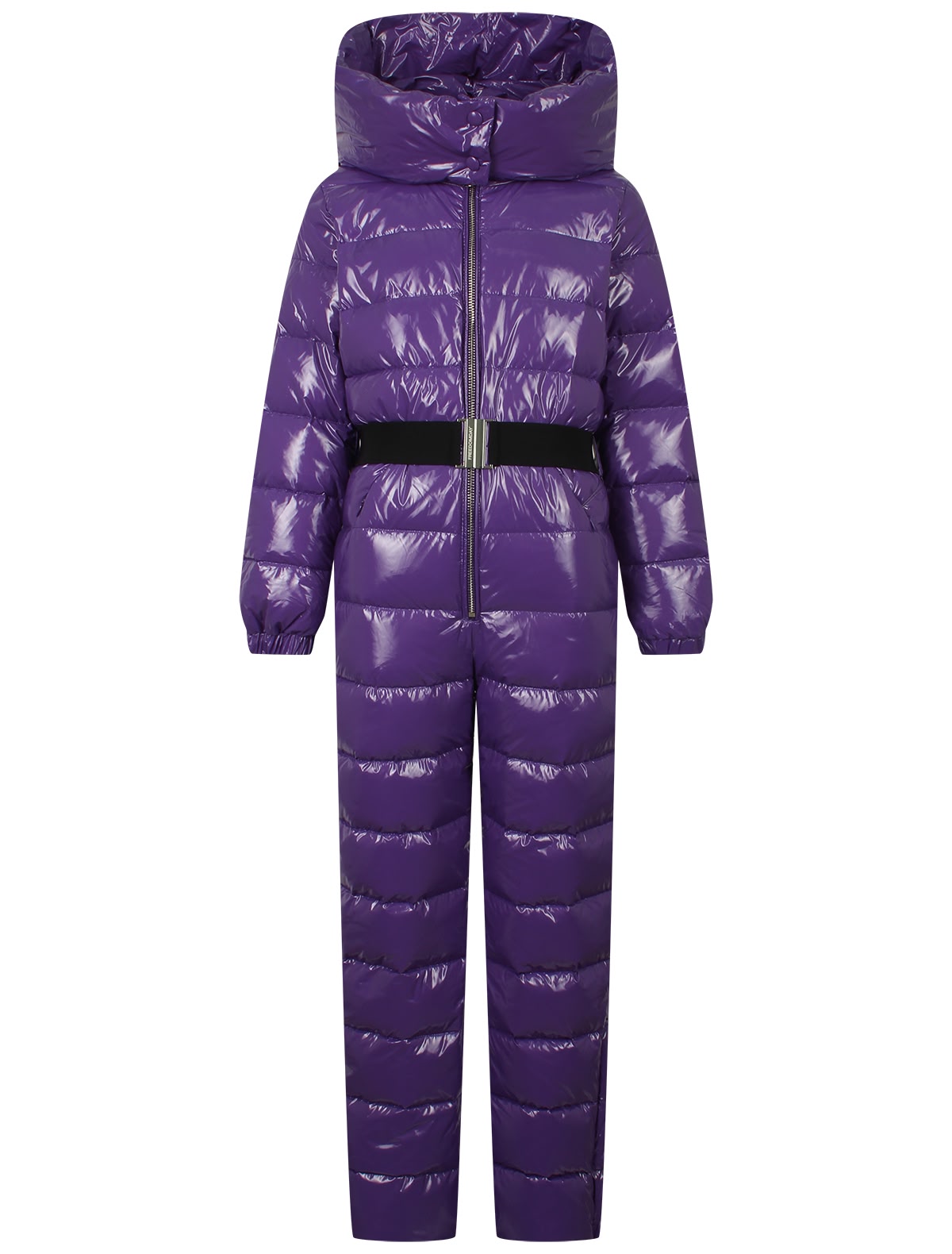 Фиолетовый пуховый комбинезон