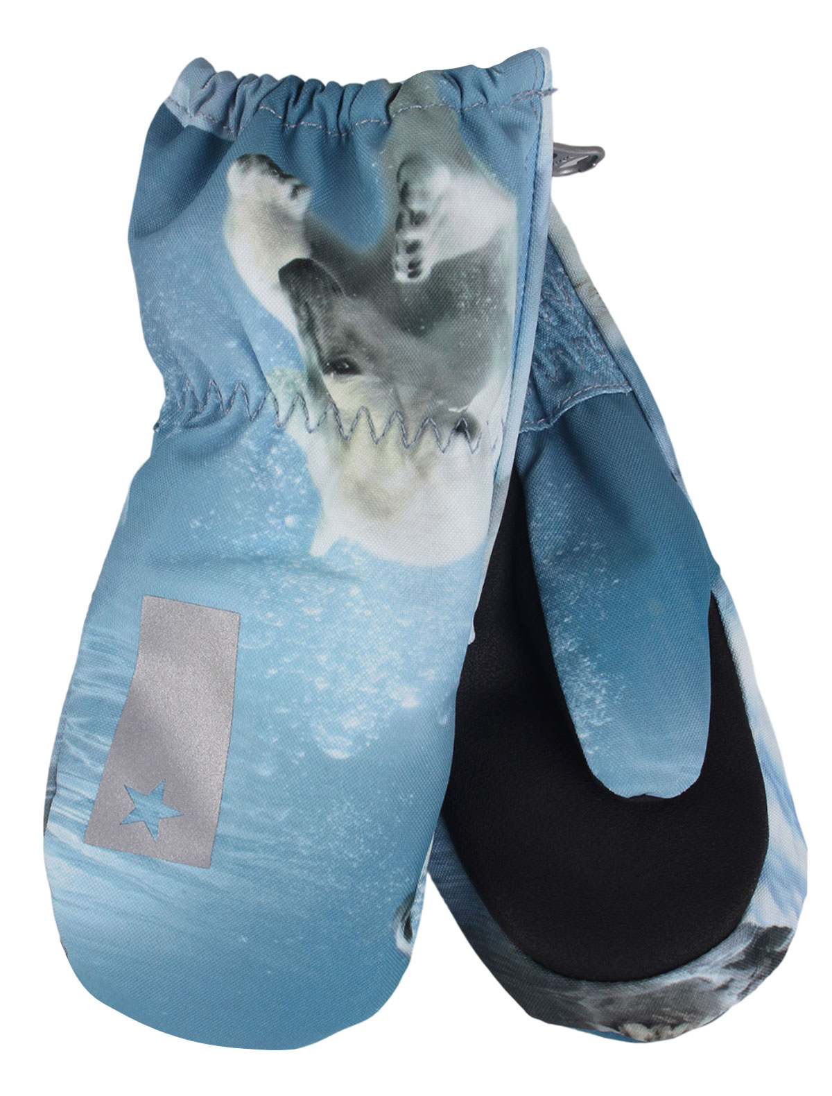 Варежки с принтом белые медведи