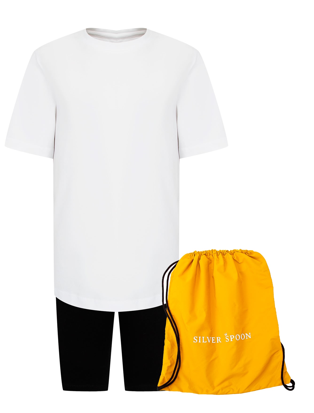 Спортивный комплект: Футболка, велосипедки, мешок-рюкзак