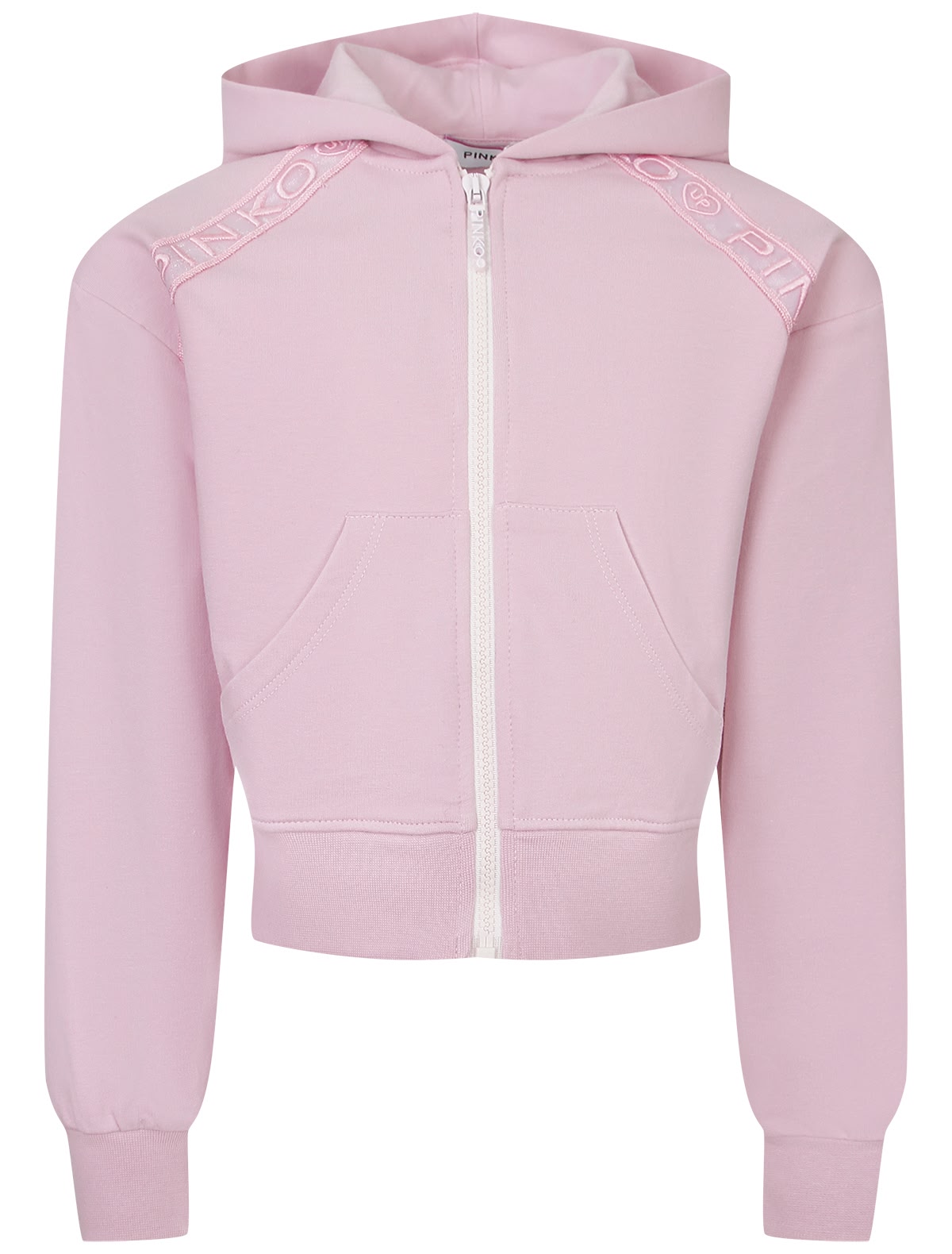 Розовая толстовка с капюшоном
