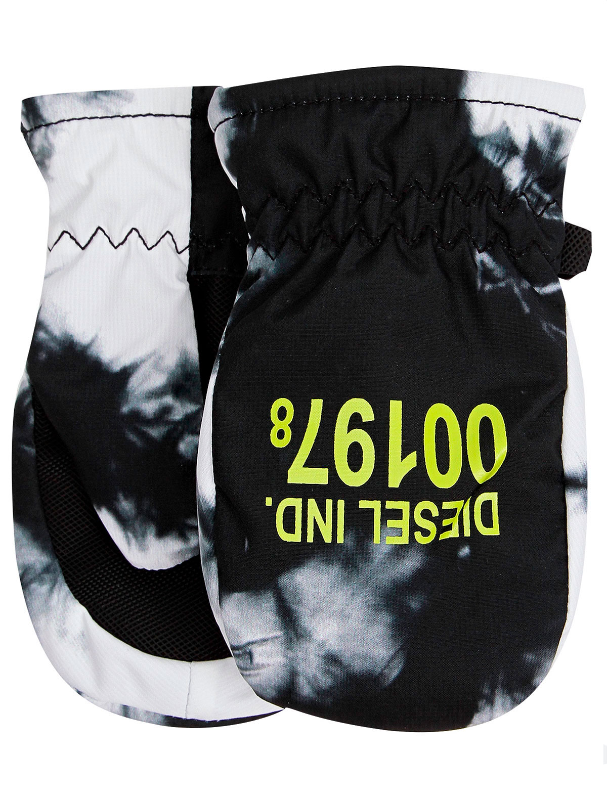 Варежки с принтом тай-дай